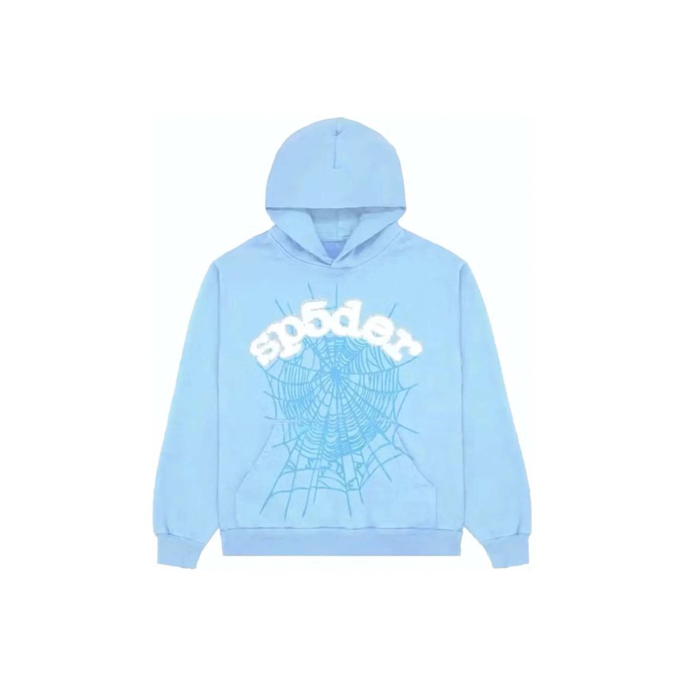 Sp5der Web Hoodie Sky Blue Size Small New With Tags